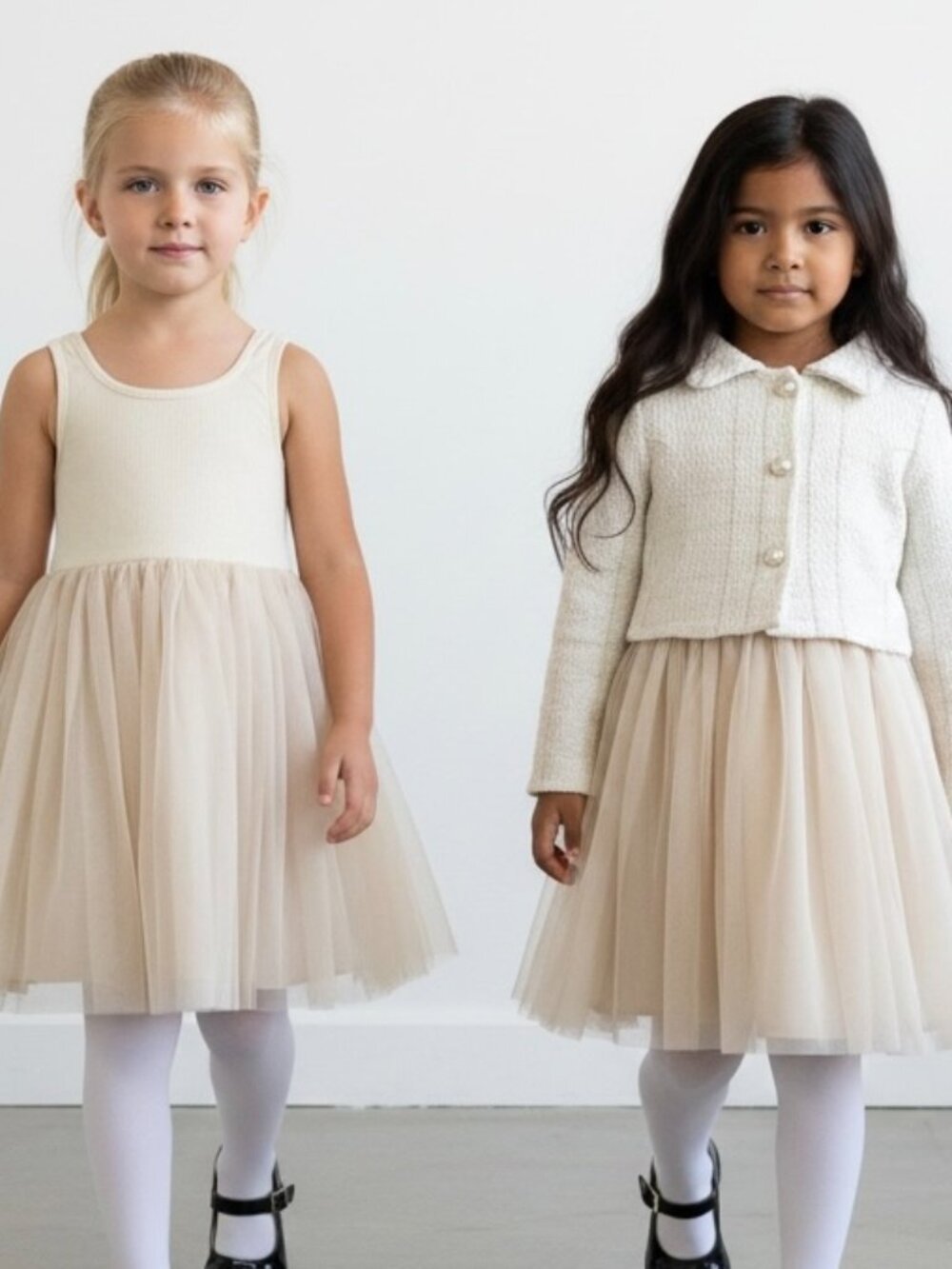 NEW Love To Be Loved Girls Dress Size 6x Dress & Jacket Set Ivory & Gold Tule NW